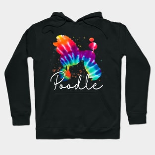 Poodle Dog Tie Dye Rainbow Hoodie